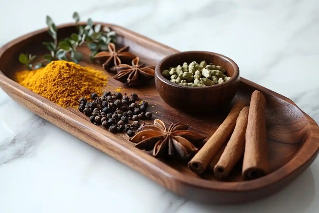 What are the main ingredients in chicken biryani?