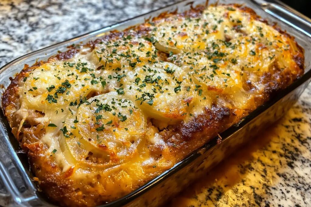 Juicy meatloaf made with Lipton onion soup mix