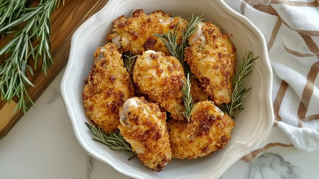 Is baking powder or cornstarch better for crispy chicken? Close-up of crunchy fried chicken