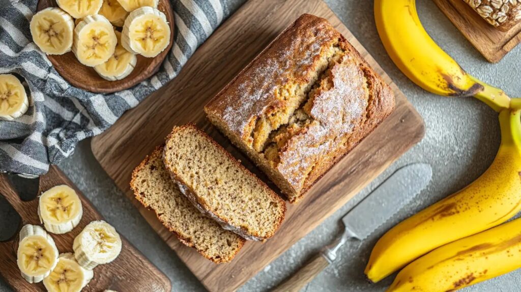fresh diabetic banana bread slice