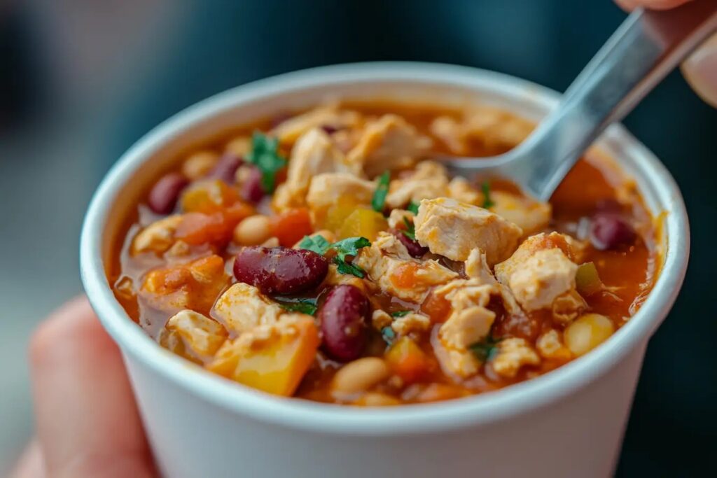 How many calories in a cup of Panera turkey chili