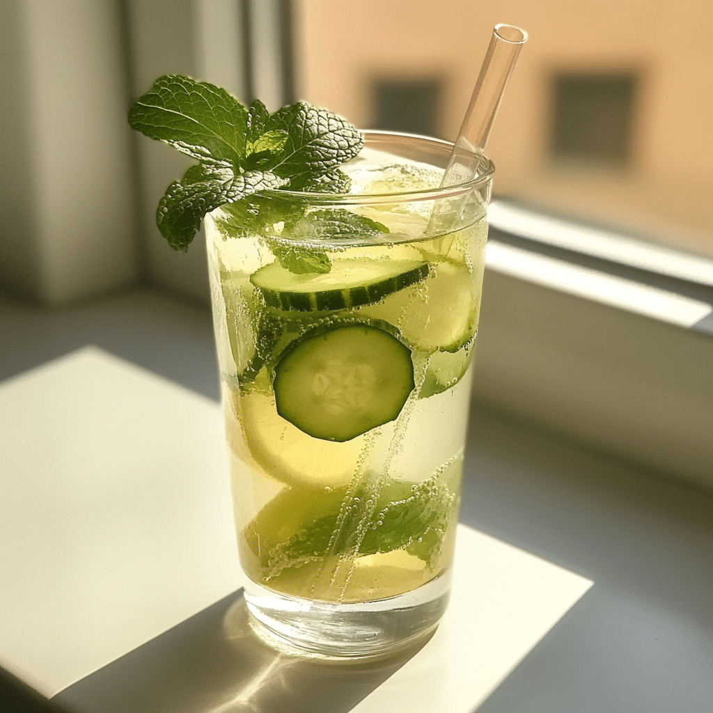 Cucumber mint detox water