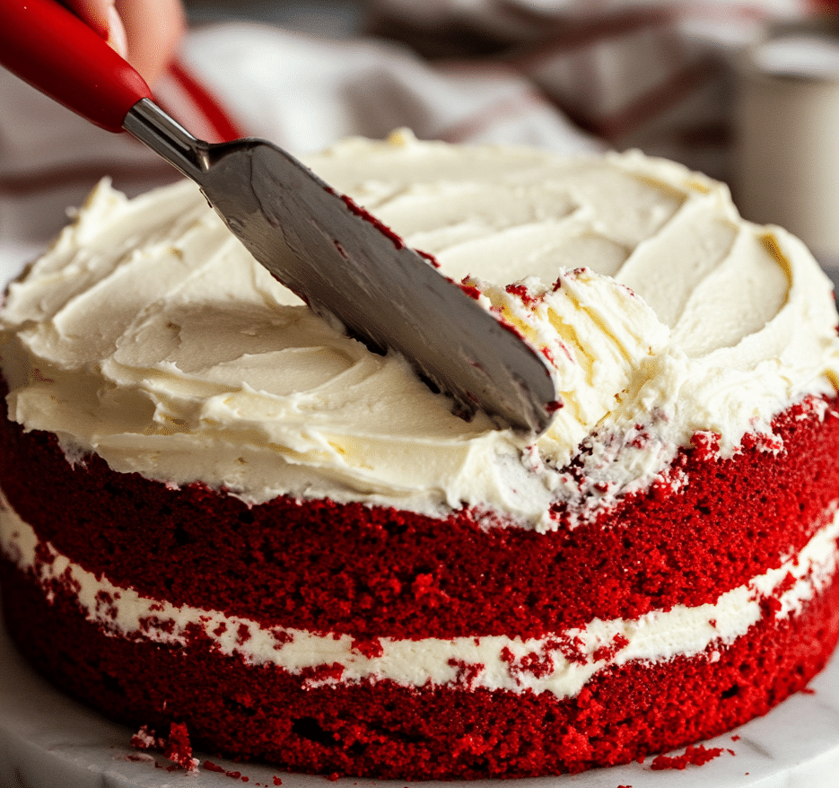 frosting red velvet cake