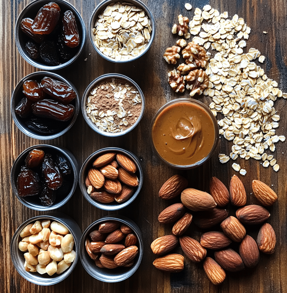 Ingredients for California Date and Nut Bars