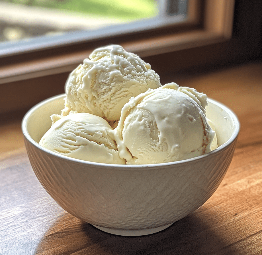 creamy cottage cheese ice cream with strawberries