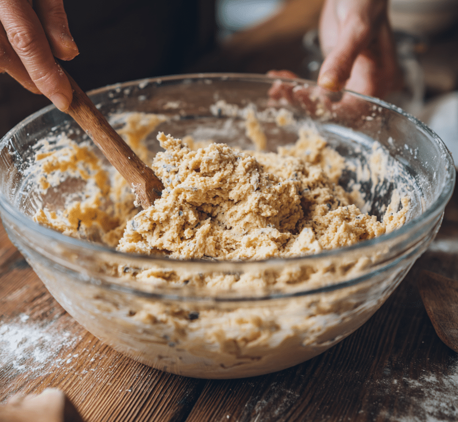 Mixing 4 Ingredient Protein Ball dough
