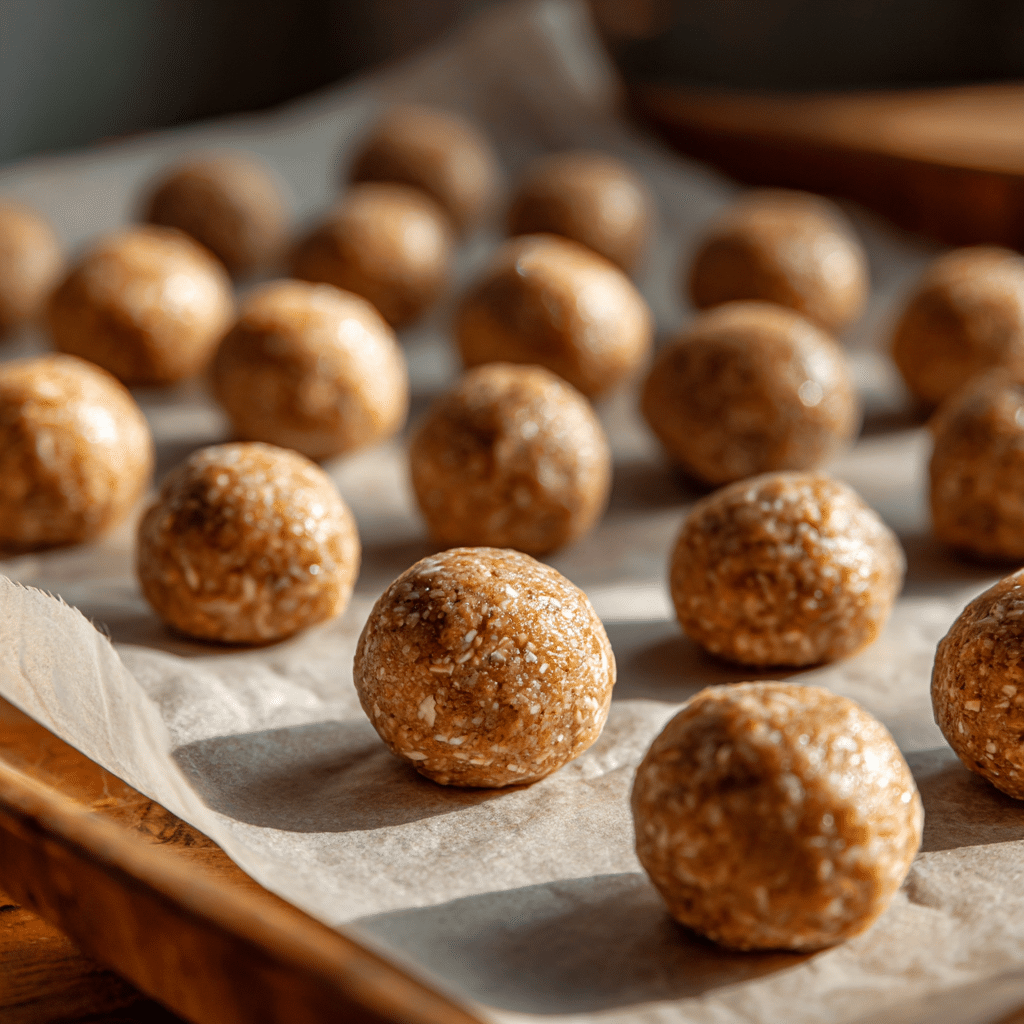Rolling 4 Ingredient Protein Balls